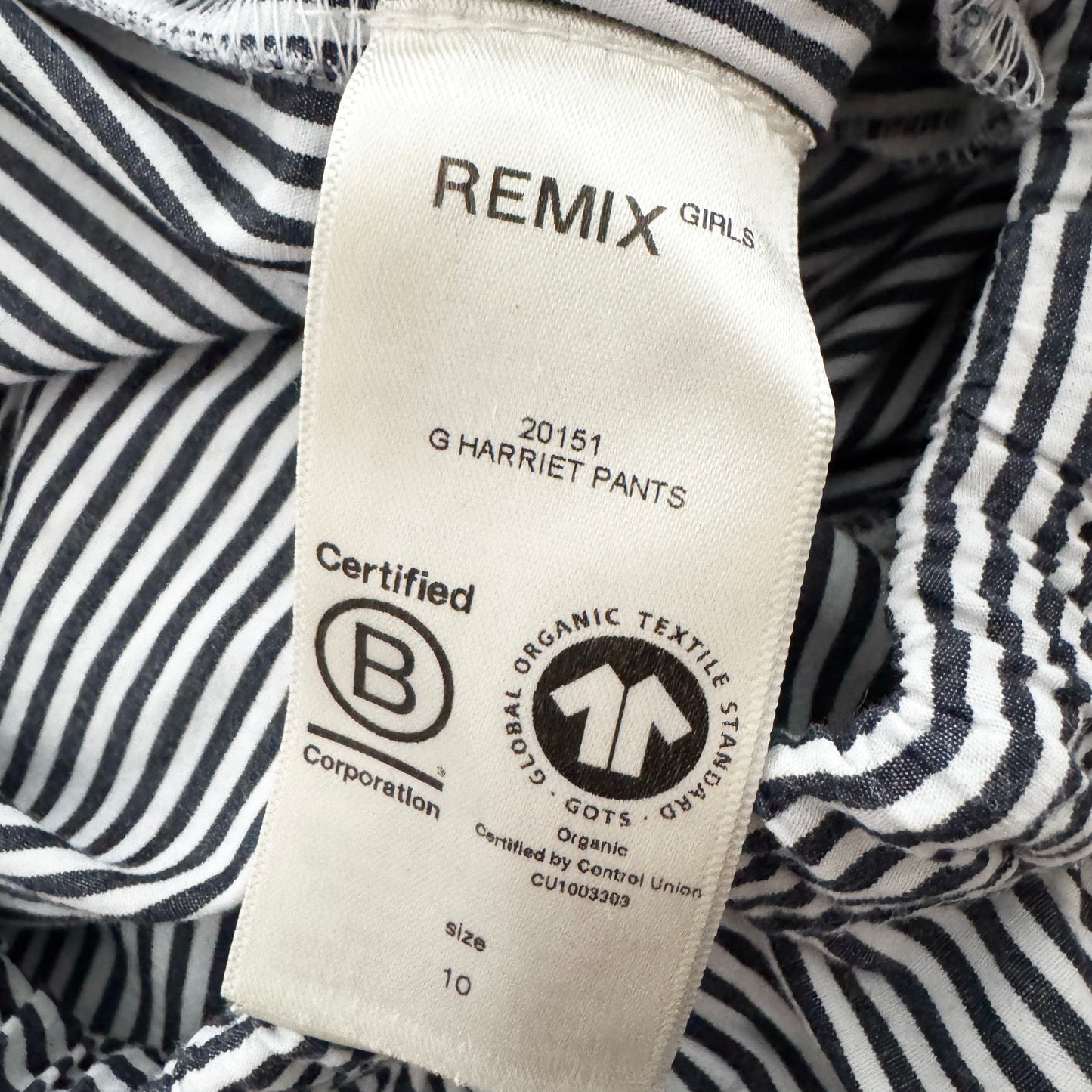 Designers Remix Striped Cotton Pants, size 10 years