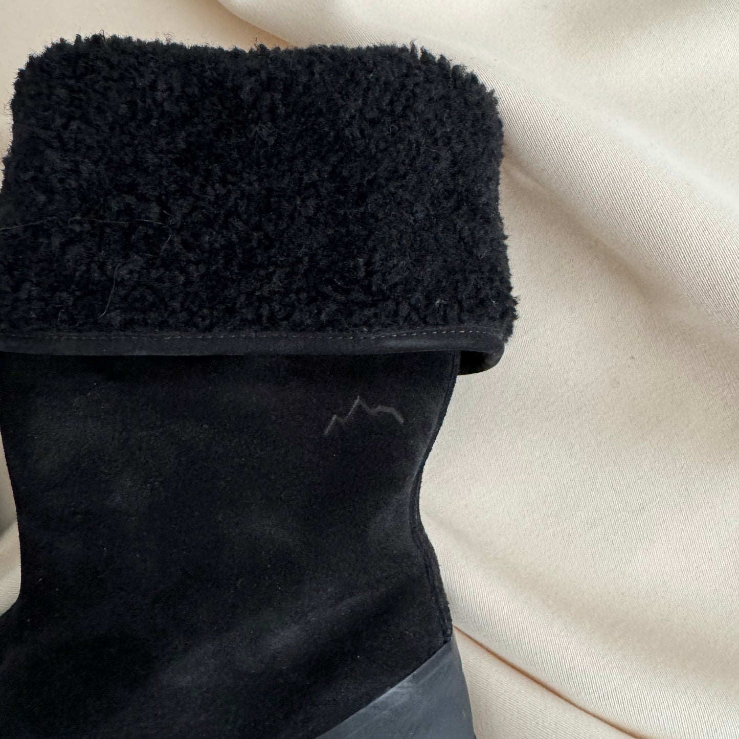 Diemme "Alta Badia" Shearling Lined Boot in Black Suede, size 38
