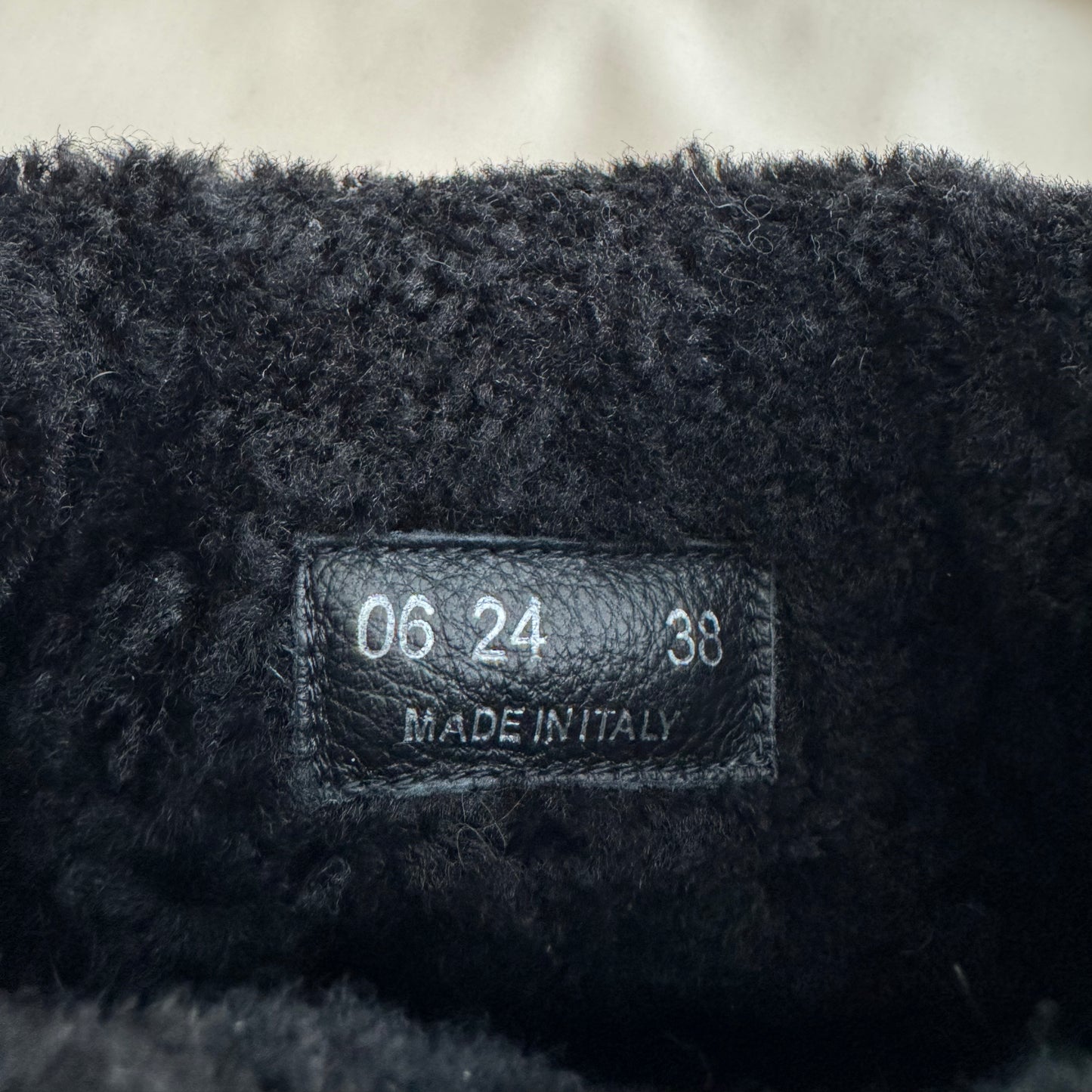 Diemme "Alta Badia" Shearling Lined Boot in Black Suede, size 38