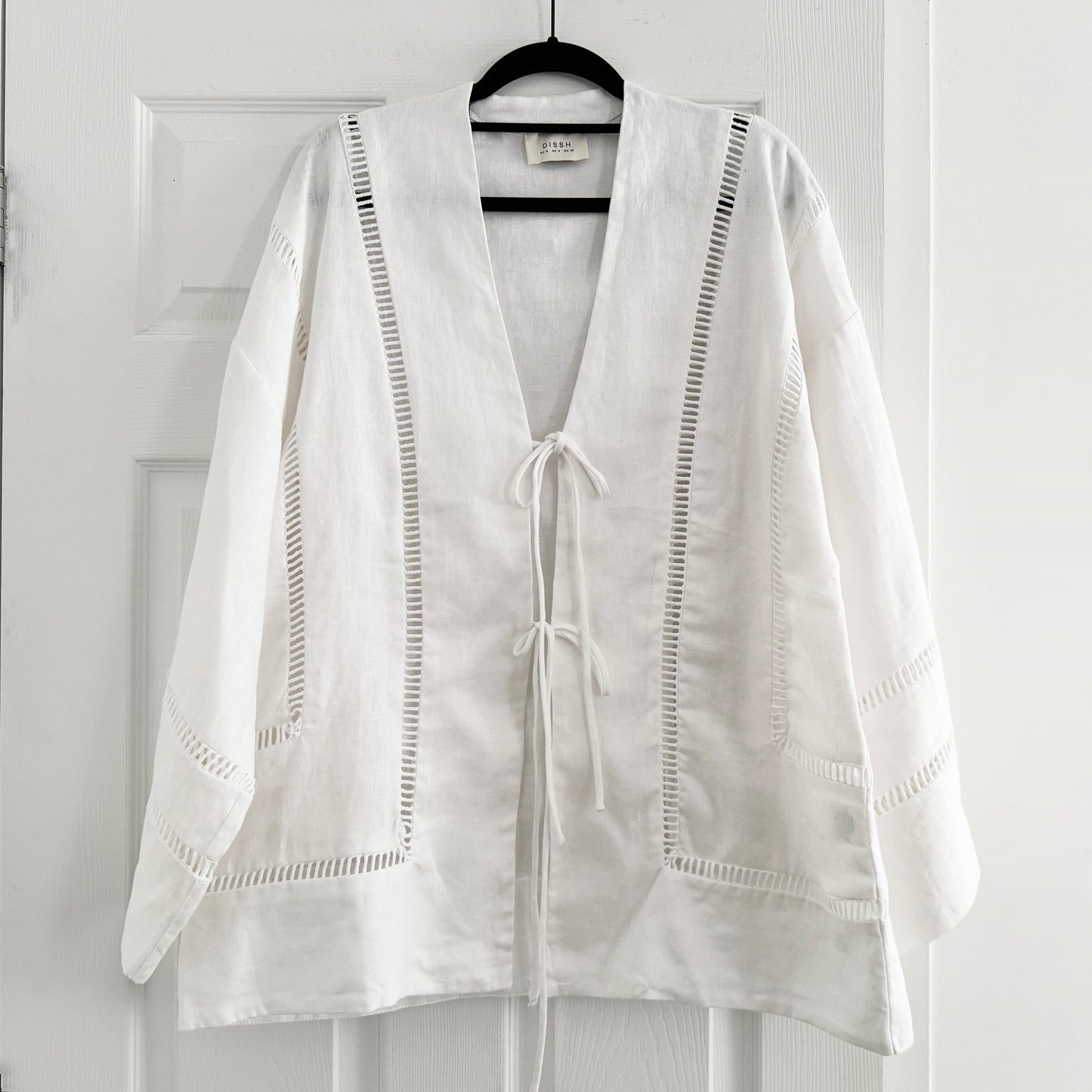 Dissh "Lindsay" Kimono Top in White, size 4