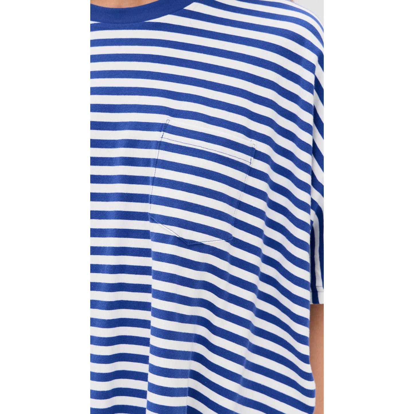 Denimist Striped Tee-Shirt Dress in Blue/White