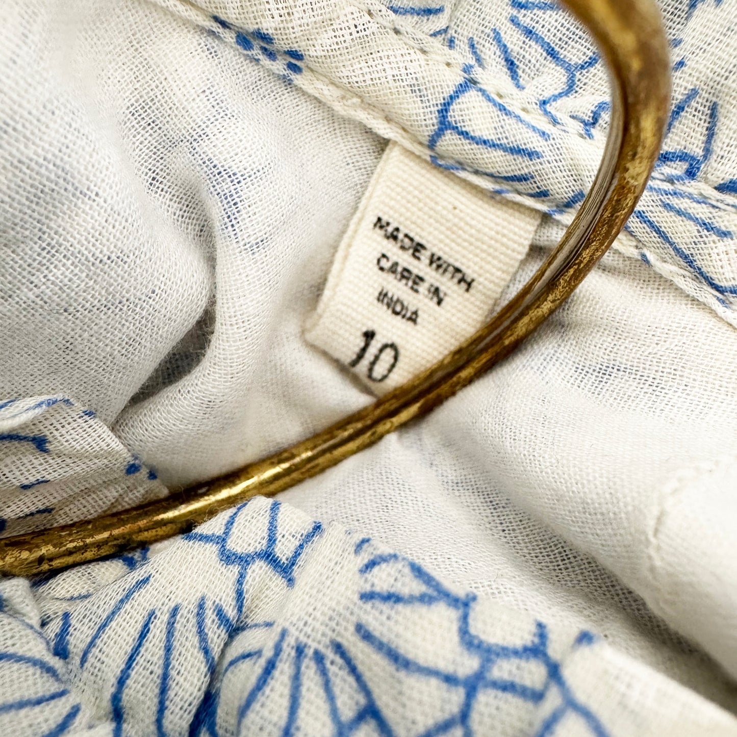 ** KIDS ** Doen Blue/White Floral Cotton Dress, size 10 years