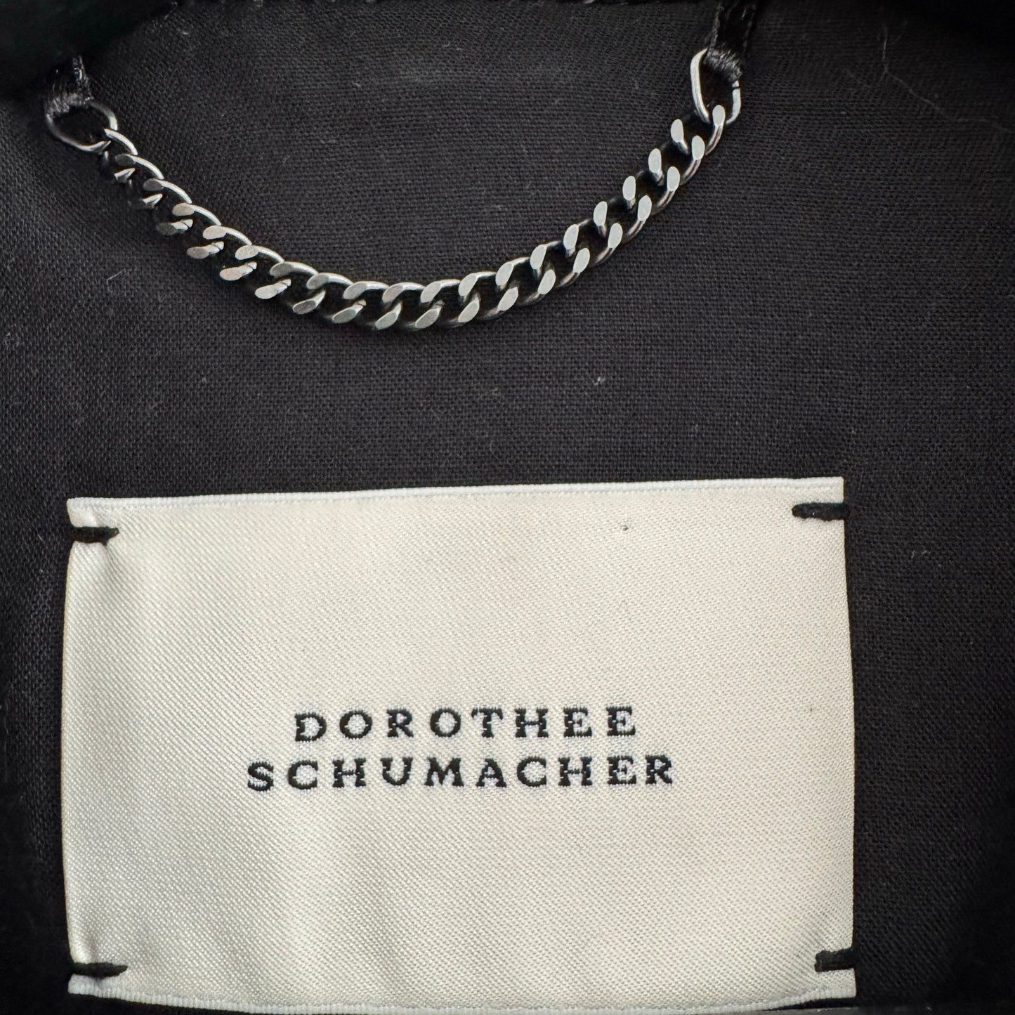Dorothee Schumacher "Sleek Statement" Distressed Leather Jacket in Black, size "2" (Size Small)
