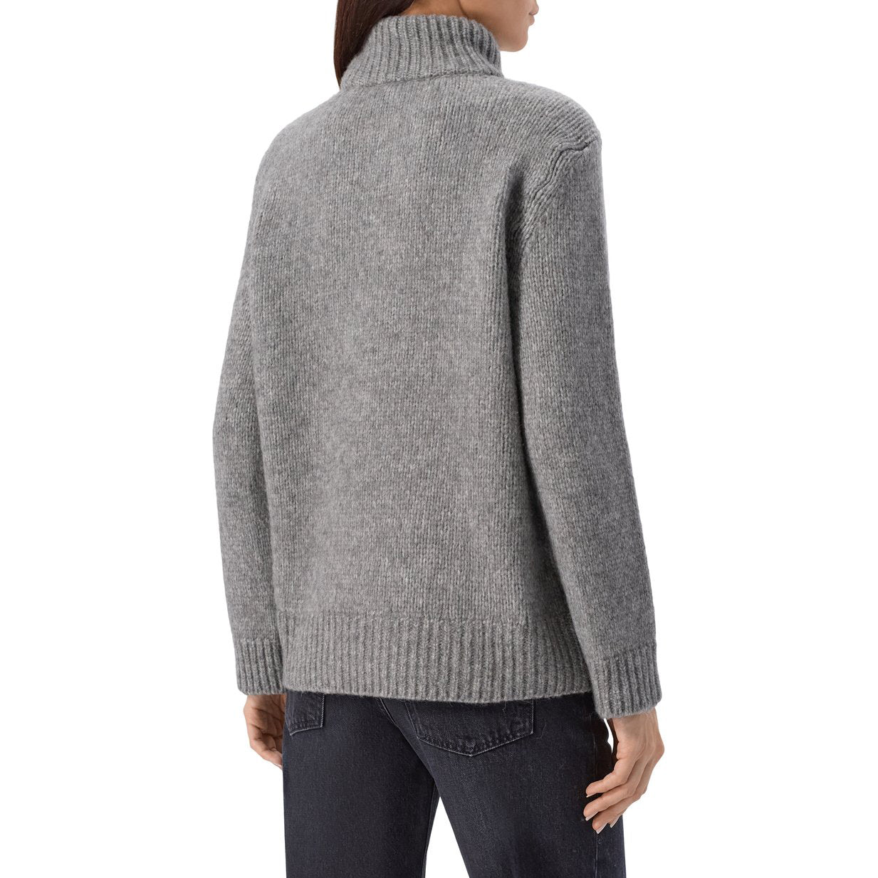 Dorothee Schumacher Alpaca Turtleneck Sweater in Grey, size "2" (Small)