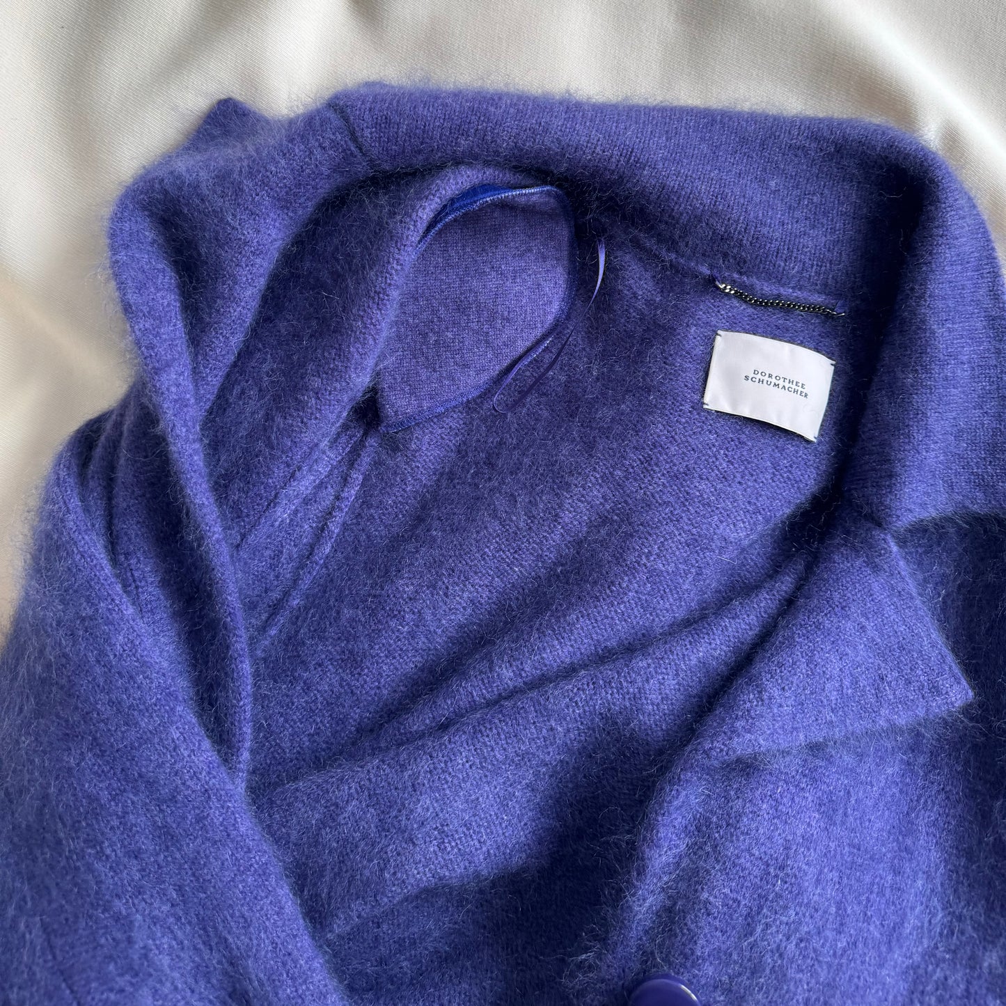 Dorothee Schumacher Merino/Cashmere Coat in Purple, size "2"