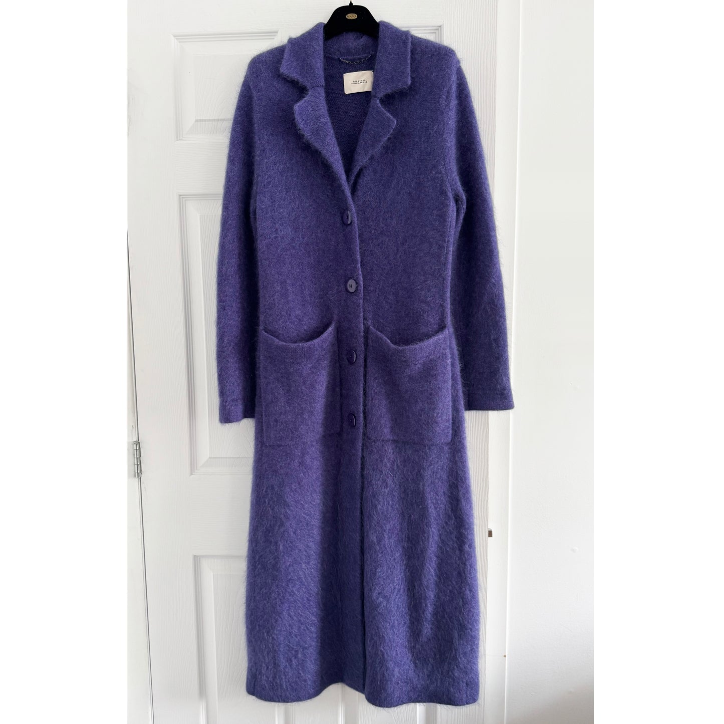 Dorothee Schumacher Merino/Cashmere Coat in Purple, size "2"