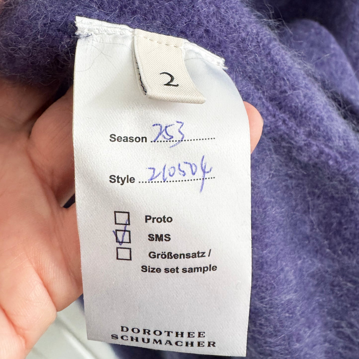 Dorothee Schumacher Merino/Cashmere Coat in Purple, size "2"