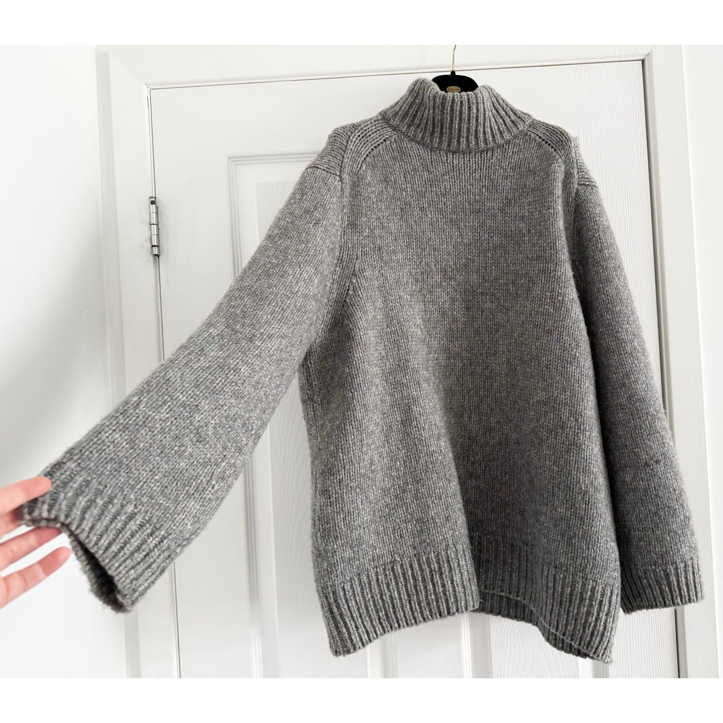 Dorothee Schumacher Alpaca Turtleneck Sweater in Grey, size "2" (Small)