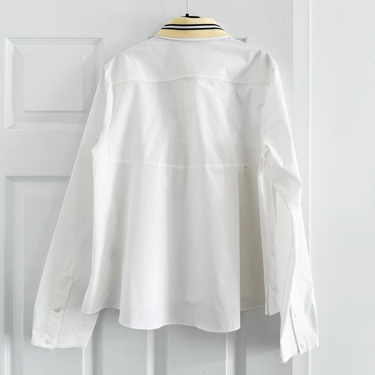 Dorothee Schumacher Poplin Shirt with Knit Collar, size "2" (Size Small)