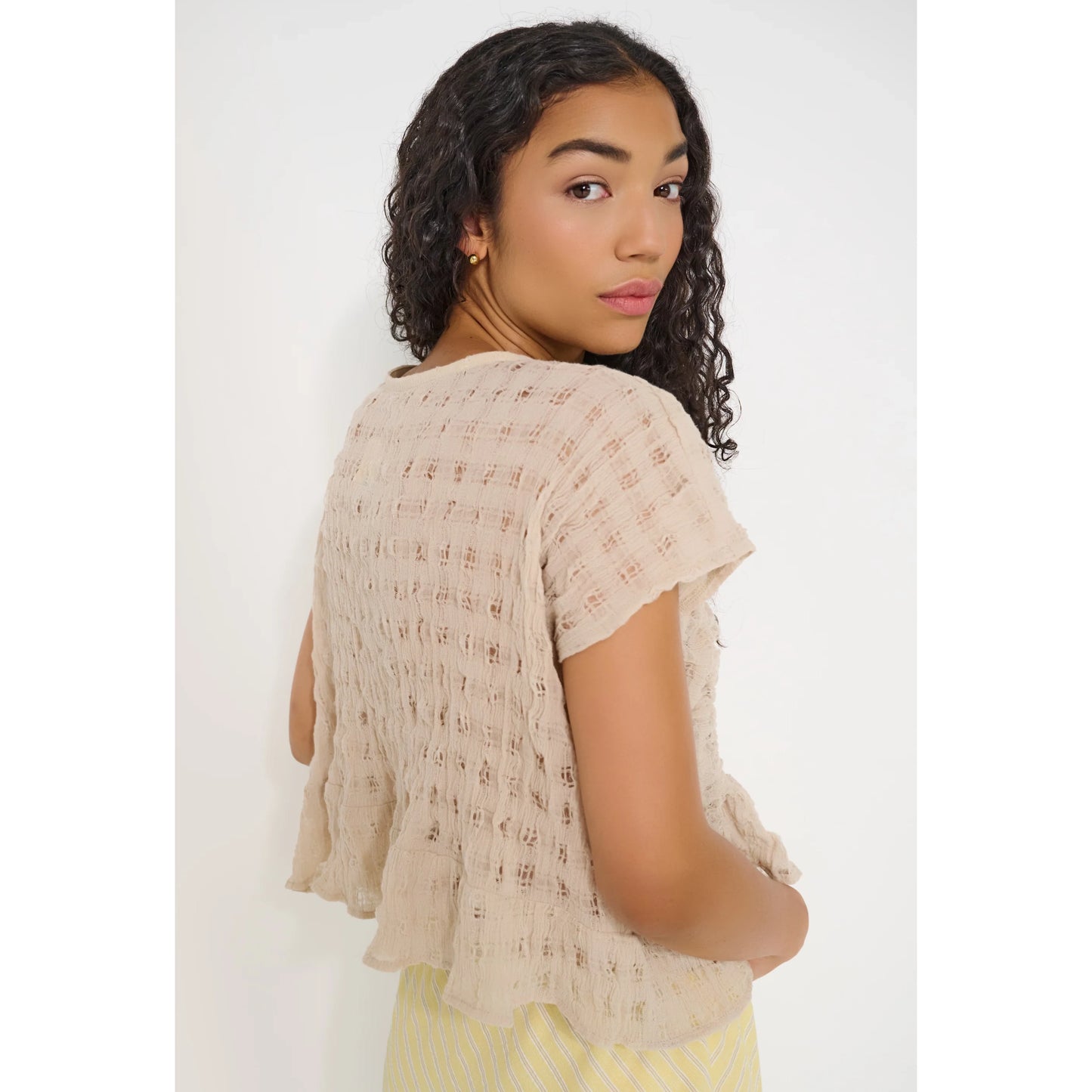Dorsali "Delicia" Top in Beige, size M/L