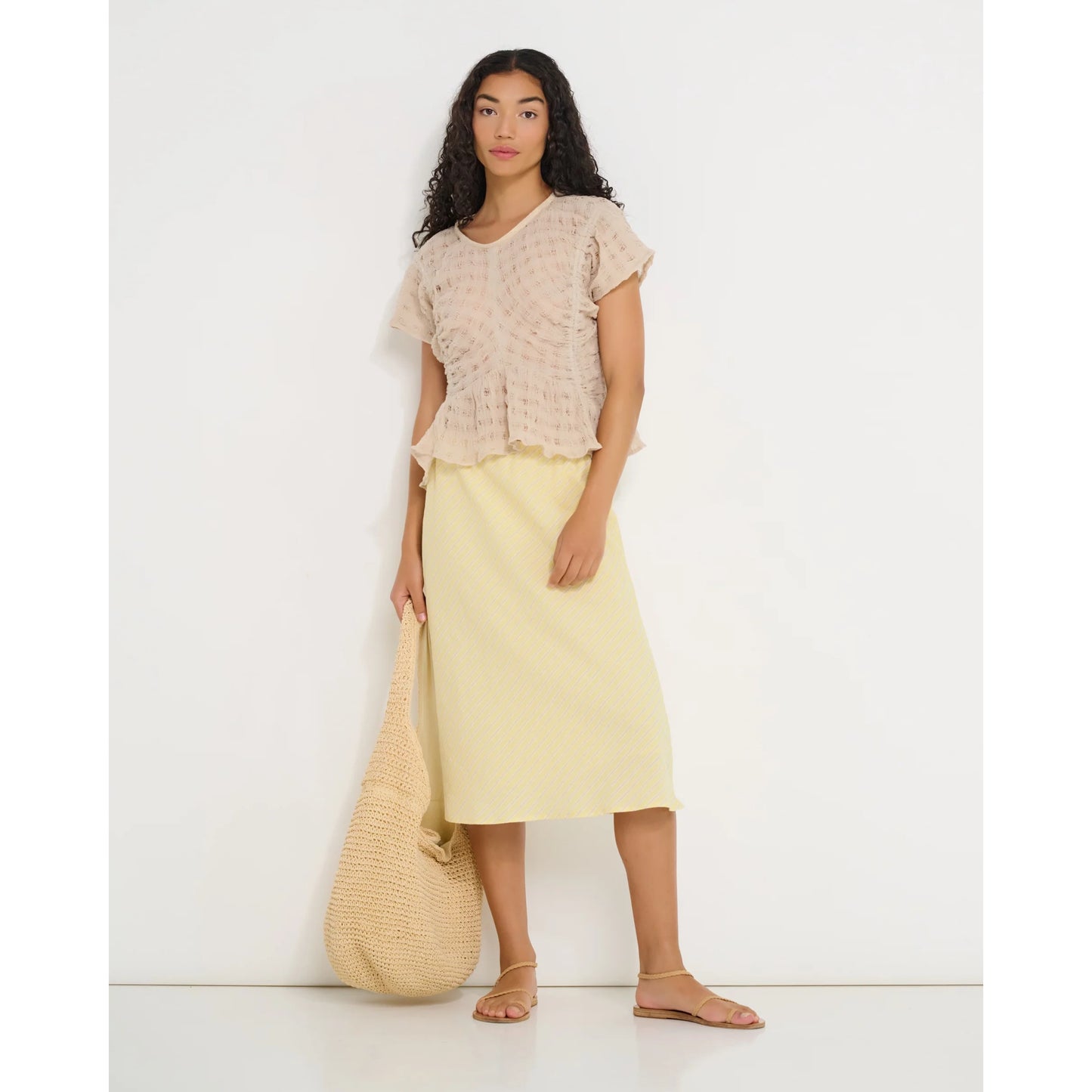Dorsali "Delicia" Top in Beige, size M/L
