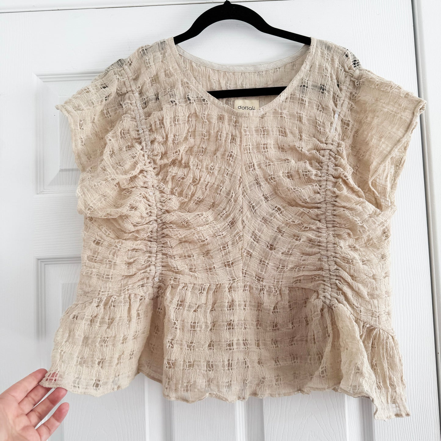 Dorsali "Delicia" Top in Beige, size M/L