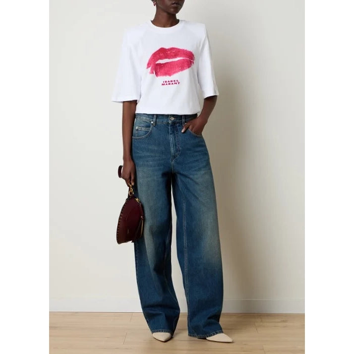 Isabel Marant "Ben" Tee Shirt in White, size Small
