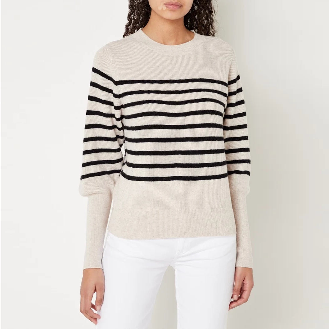 Vanessa Bruno "Astrid" Pullover in Navy/Ecru Stripe, size Small