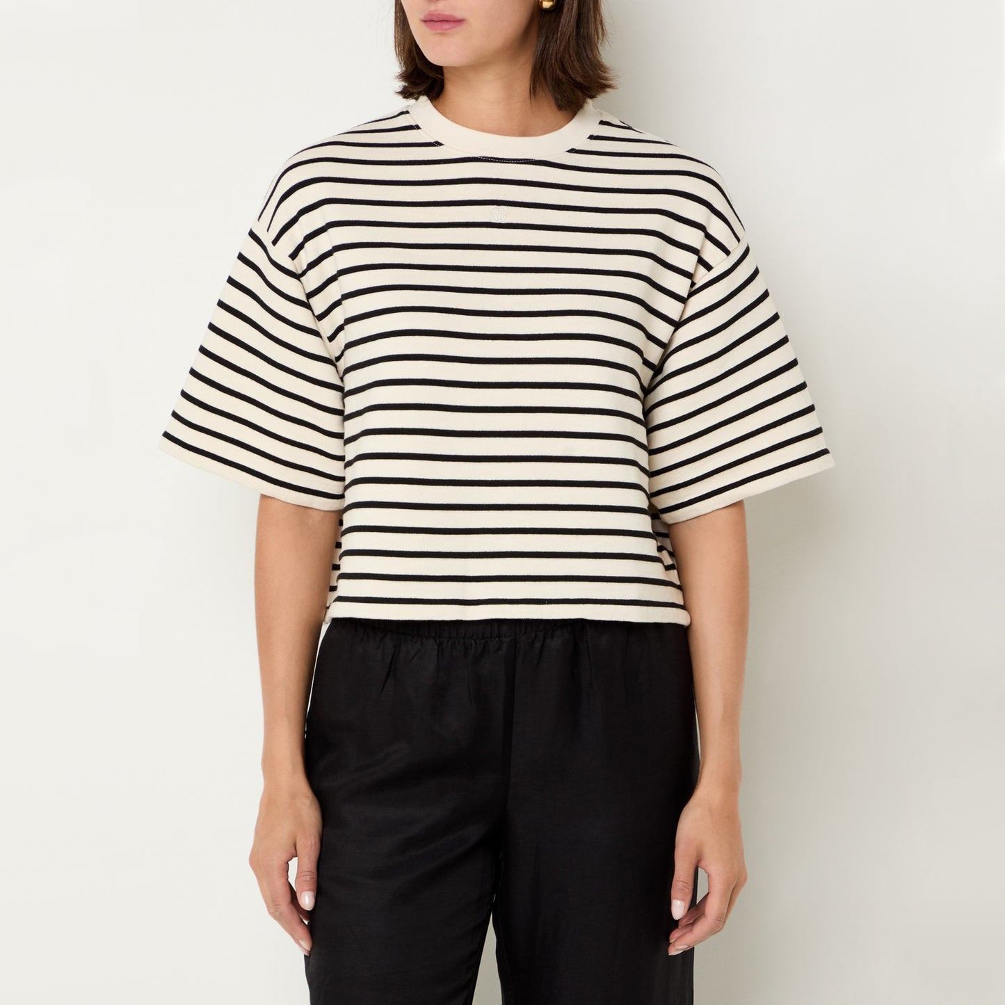 Anine Bing "Myers" Stripe Tee Shirt, size XS