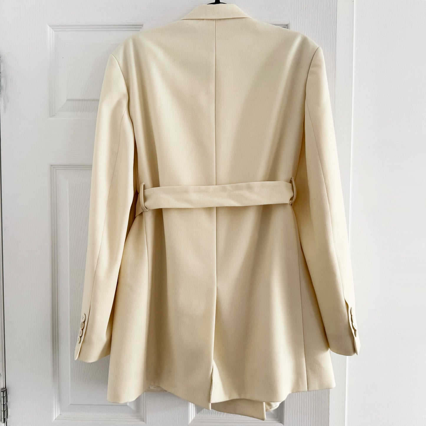 Dries Van Noten "Bomeos" Blazer in Ivory, size Large