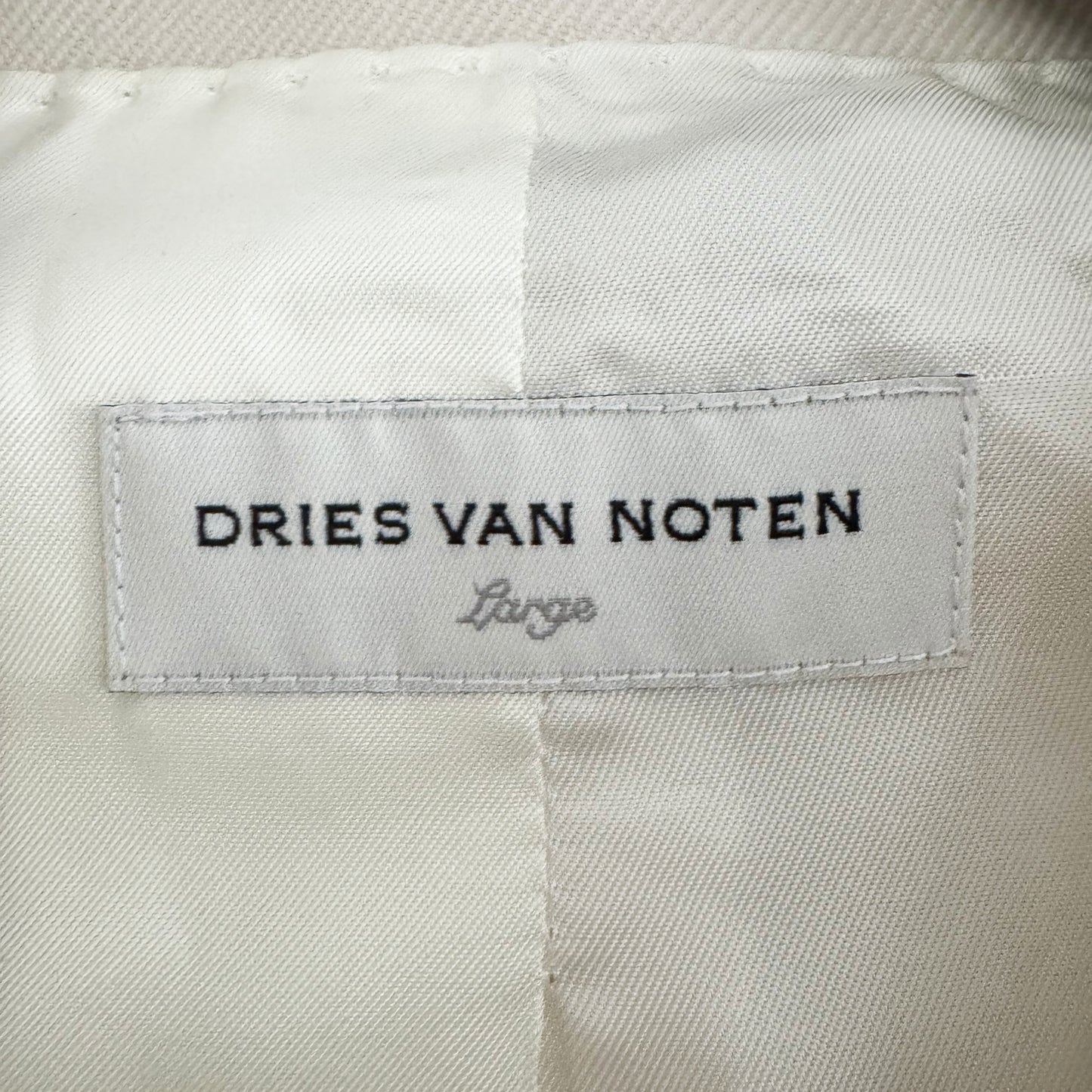 Dries Van Noten "Bomeos" Blazer in Ivory, size Large