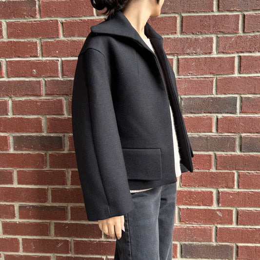 Dries Van Noten Short Wool Jacket in Black, size XS