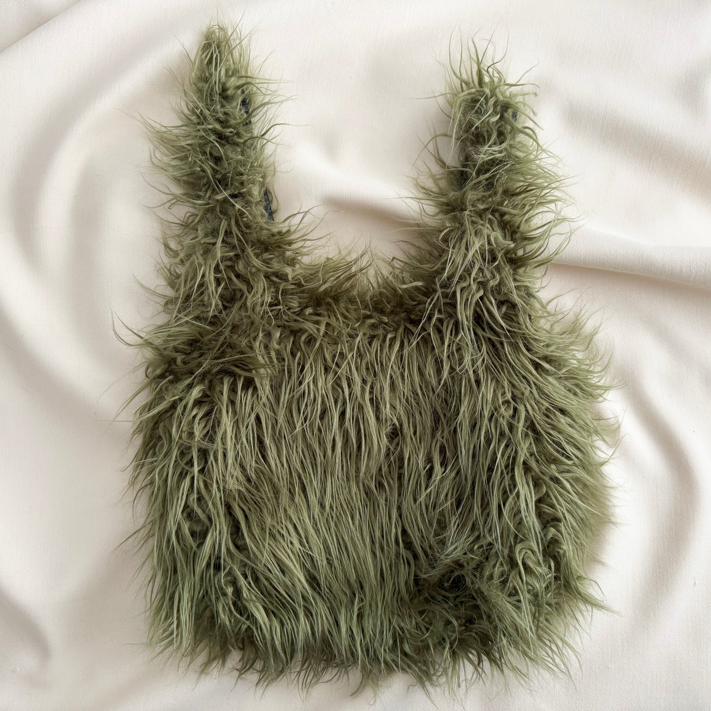 Dries Van Noten Fuzzy Tote Bag in Green