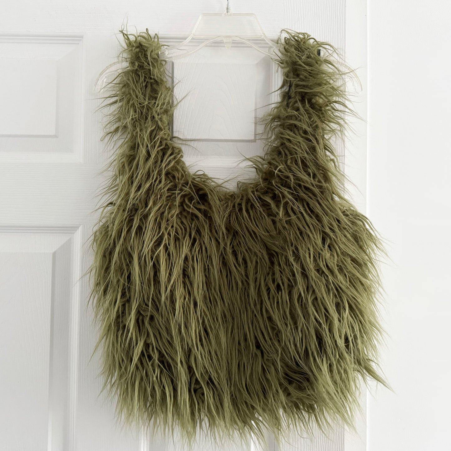 Dries Van Noten Fuzzy Tote Bag in Green