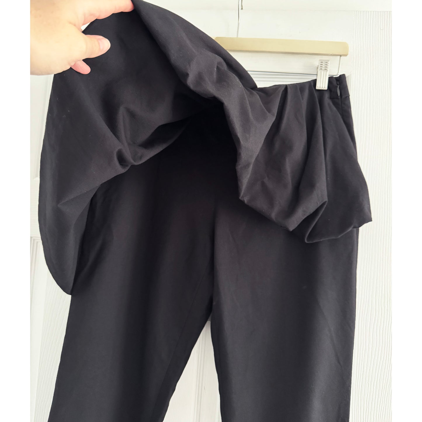 Dries Van Noten Peplum Pants in Black, size 38