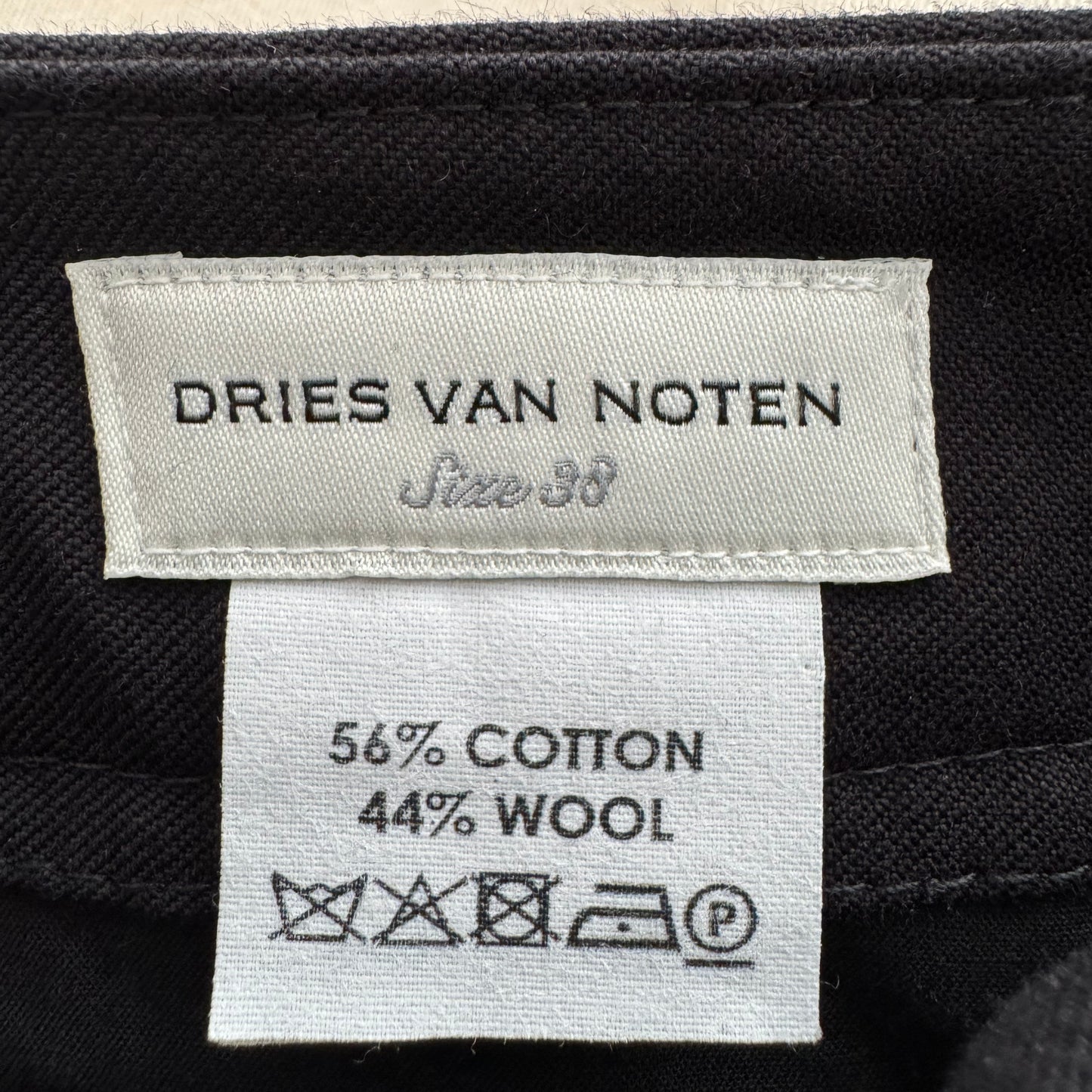 Dries Van Noten Peplum Pants in Black, size 38