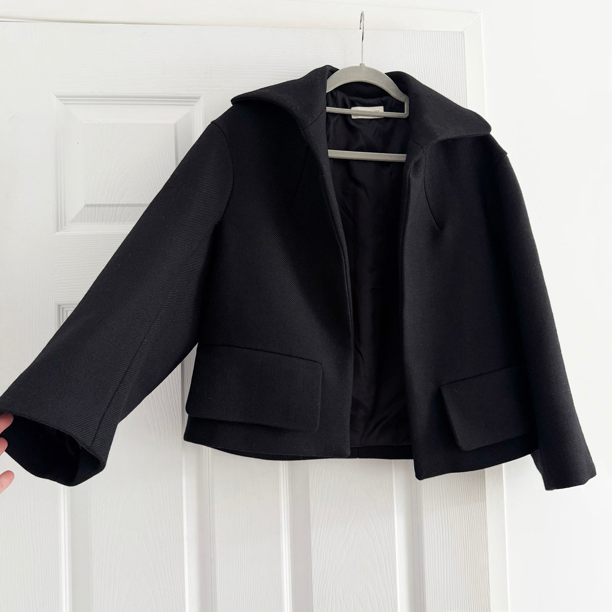 Dries Van Noten Short Wool Jacket in Black, size XS