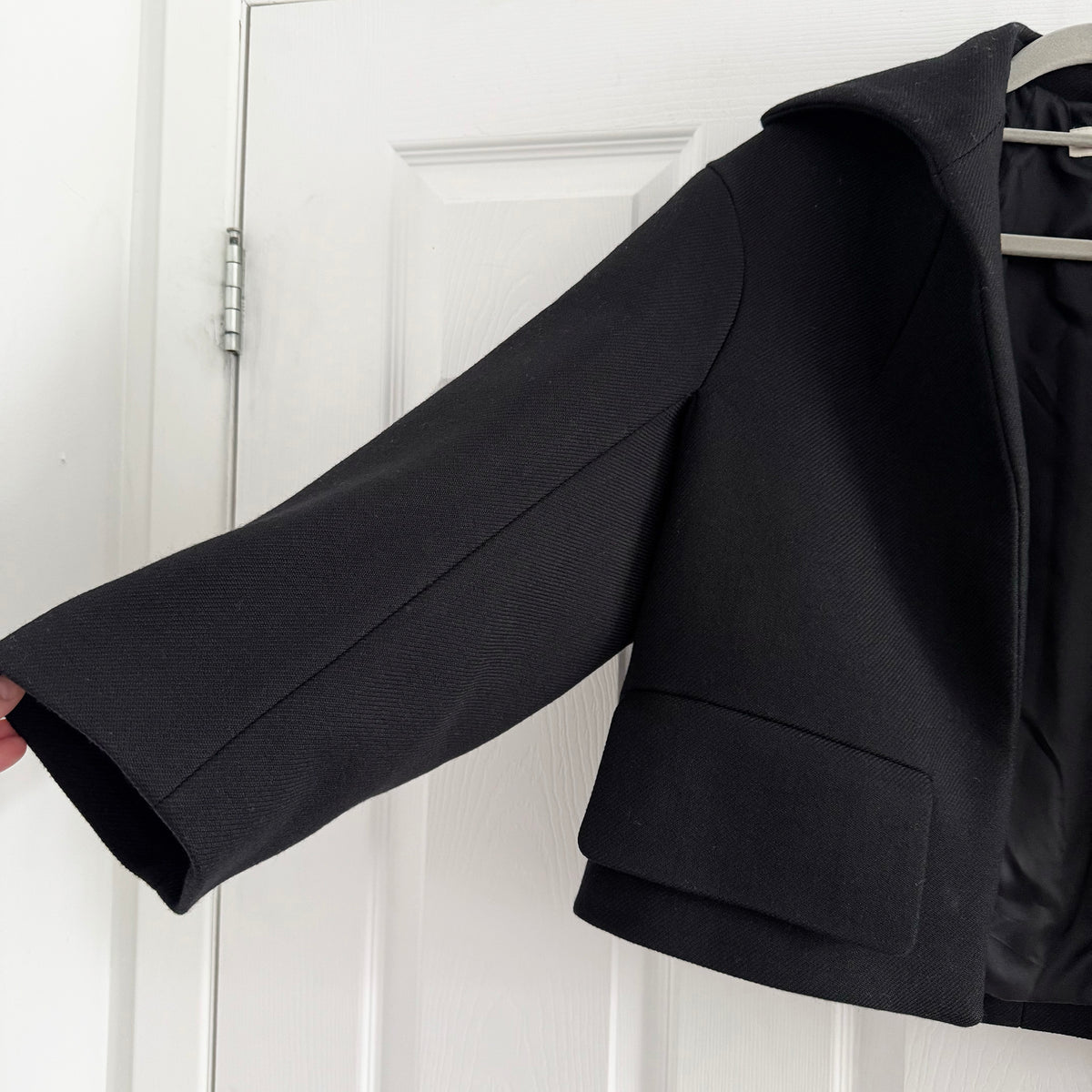 Dries Van Noten Short Wool Jacket in Black, size XS