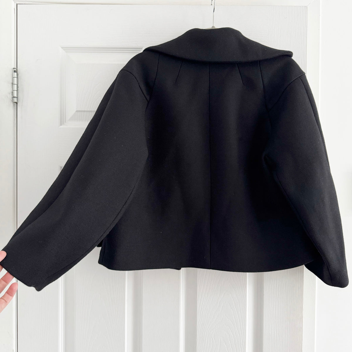 Dries Van Noten Short Wool Jacket in Black, size XS