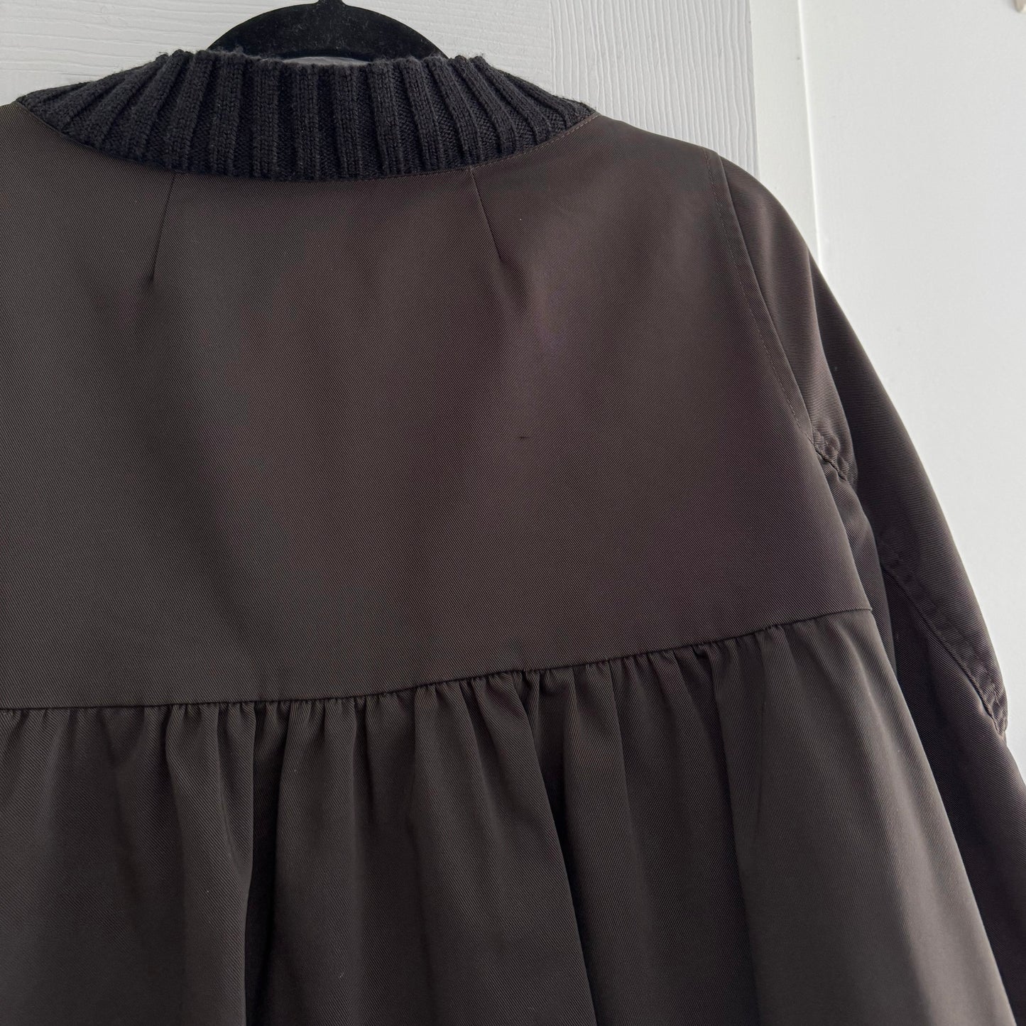 Dries Van Noten Bomber Jacket with Ruffle Back, size Large (fits M/L)