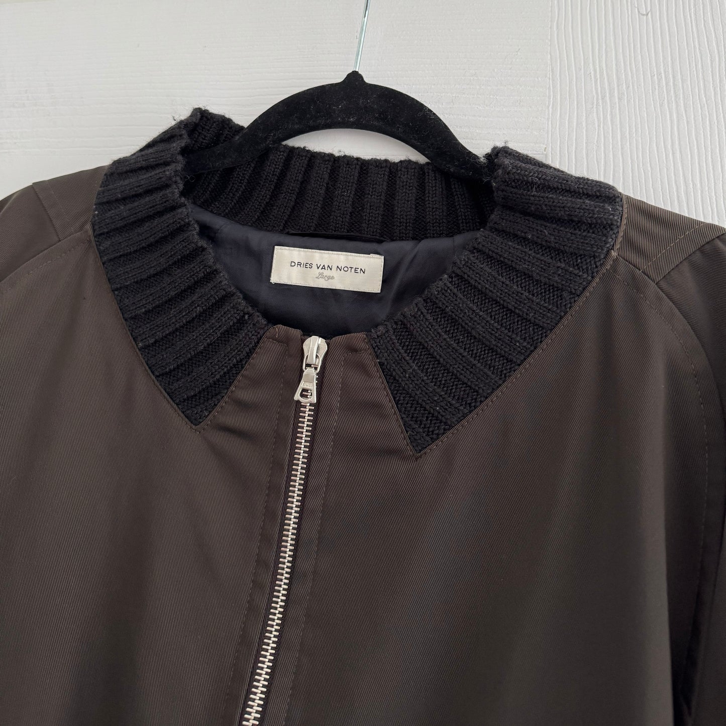 Dries Van Noten Bomber Jacket with Ruffle Back, size Large (fits M/L)