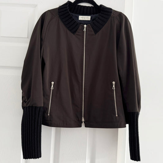 Dries Van Noten Bomber Jacket with Ruffle Back, size Large (fits M/L)