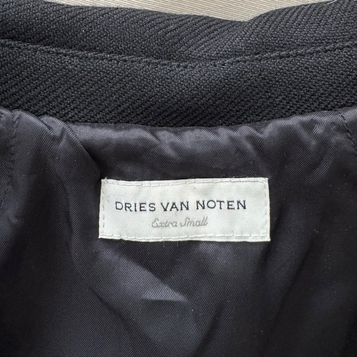 Dries Van Noten Short Wool Jacket in Black, size XS