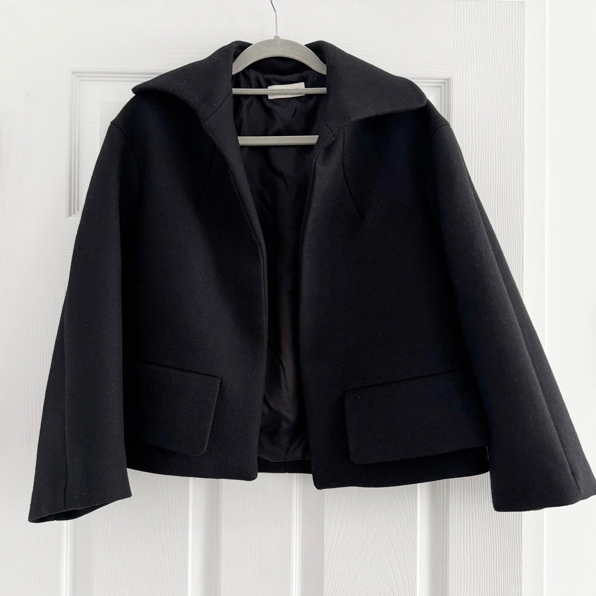 Dries Van Noten Short Wool Jacket in Black, size XS