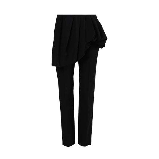 Dries Van Noten Peplum Pants in Black, size 38