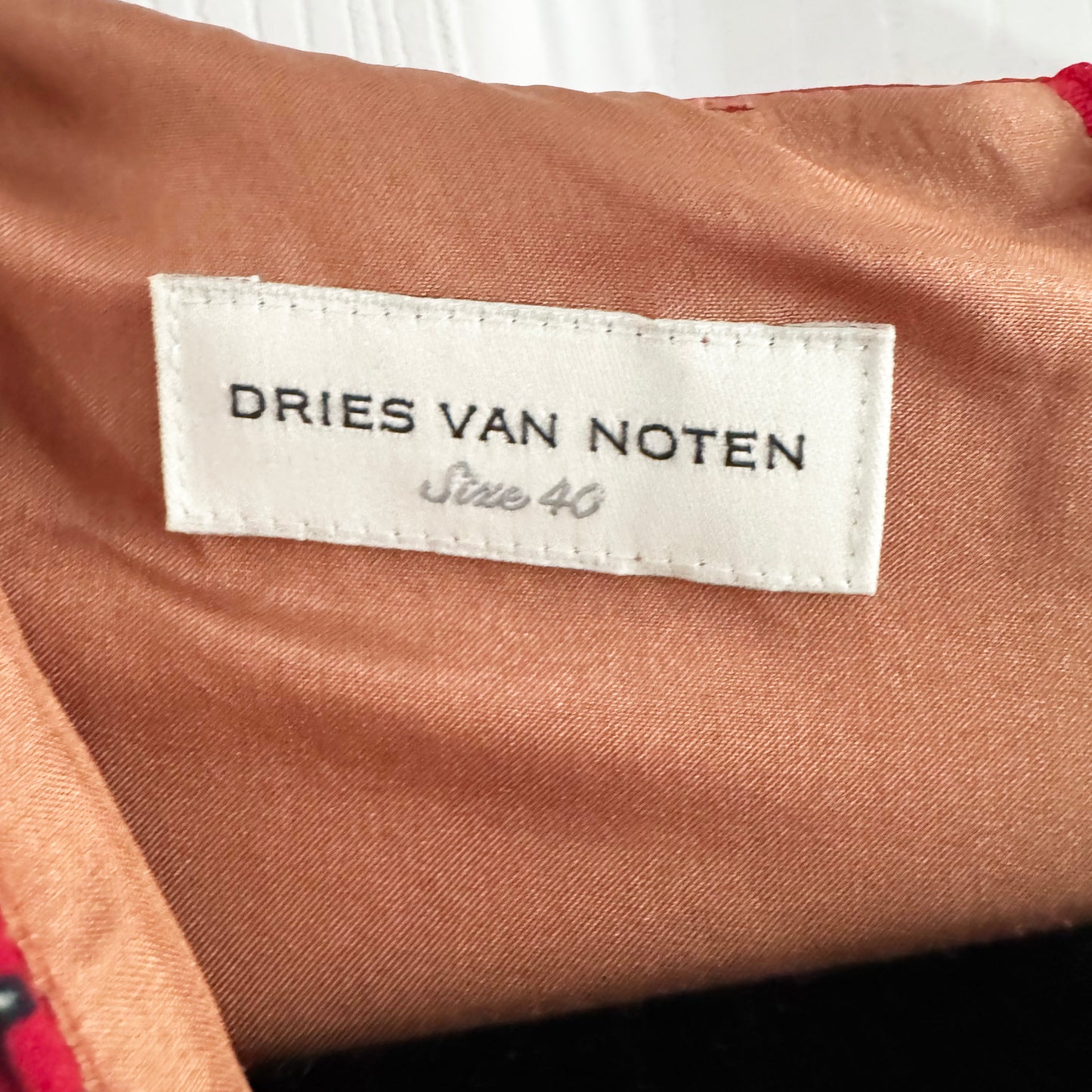 Dries Van Noten "Donale" Silk Dress in Red, size 40 (fits size 6)