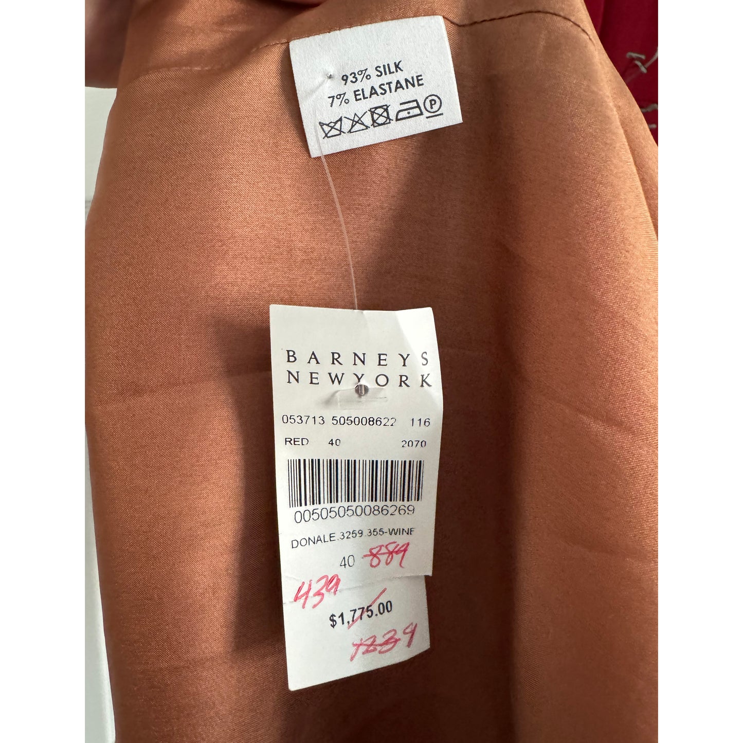 Dries Van Noten "Donale" Silk Dress in Red, size 40 (fits size 6)