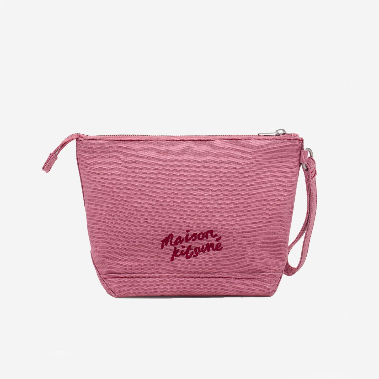 Maison Kitsune Fox Pouch in Faded Red