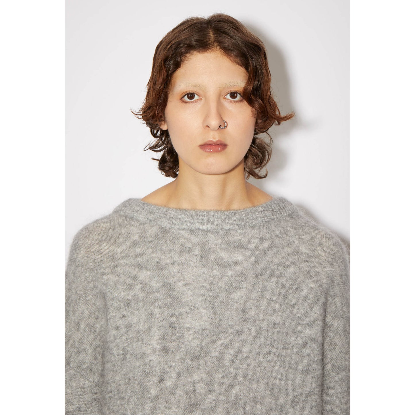 ACNE "Dramatic Mohair" Sweater in Grey, size Small