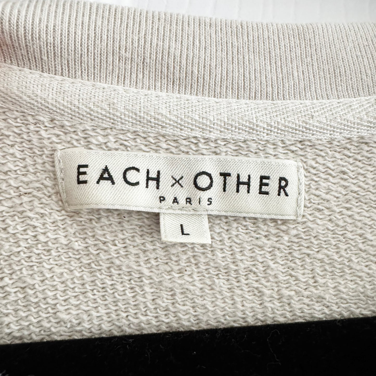 Each x Other Sweatshirt with Silver Leather Sleeves, size Large
