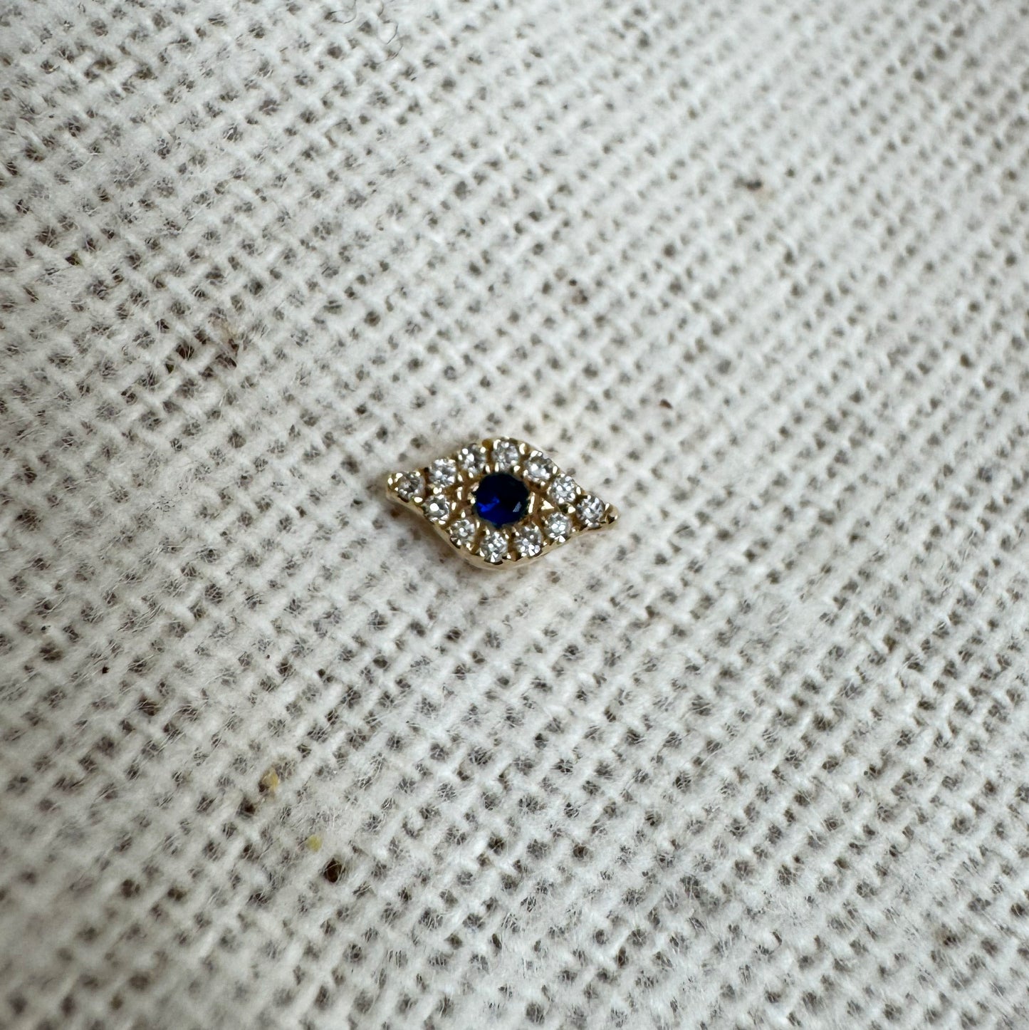 EF Collection Diamond Mini Evil Eye Stud Earring