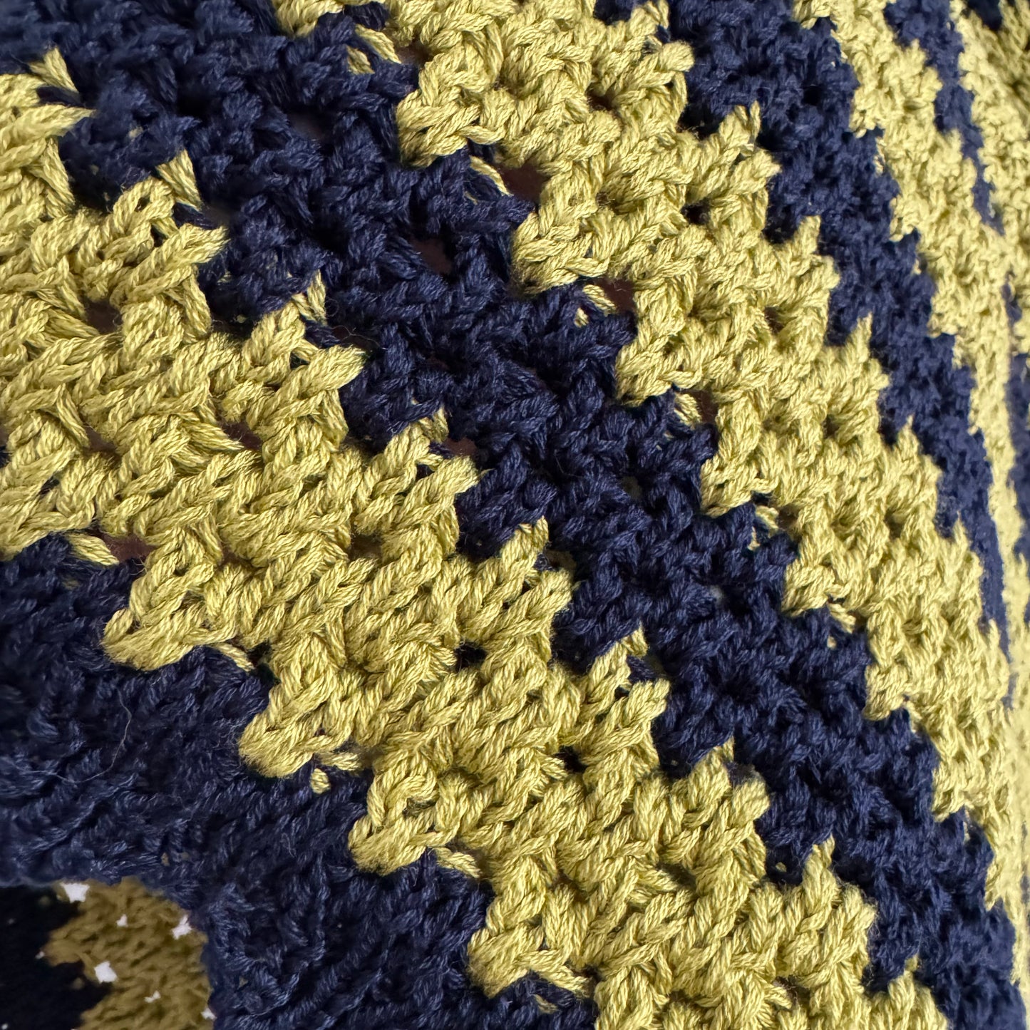 Eilish Studio Stripe Crochet Knit Mini Dress in Dark Navy/Pistachio, size M/L (fits like S/M?)