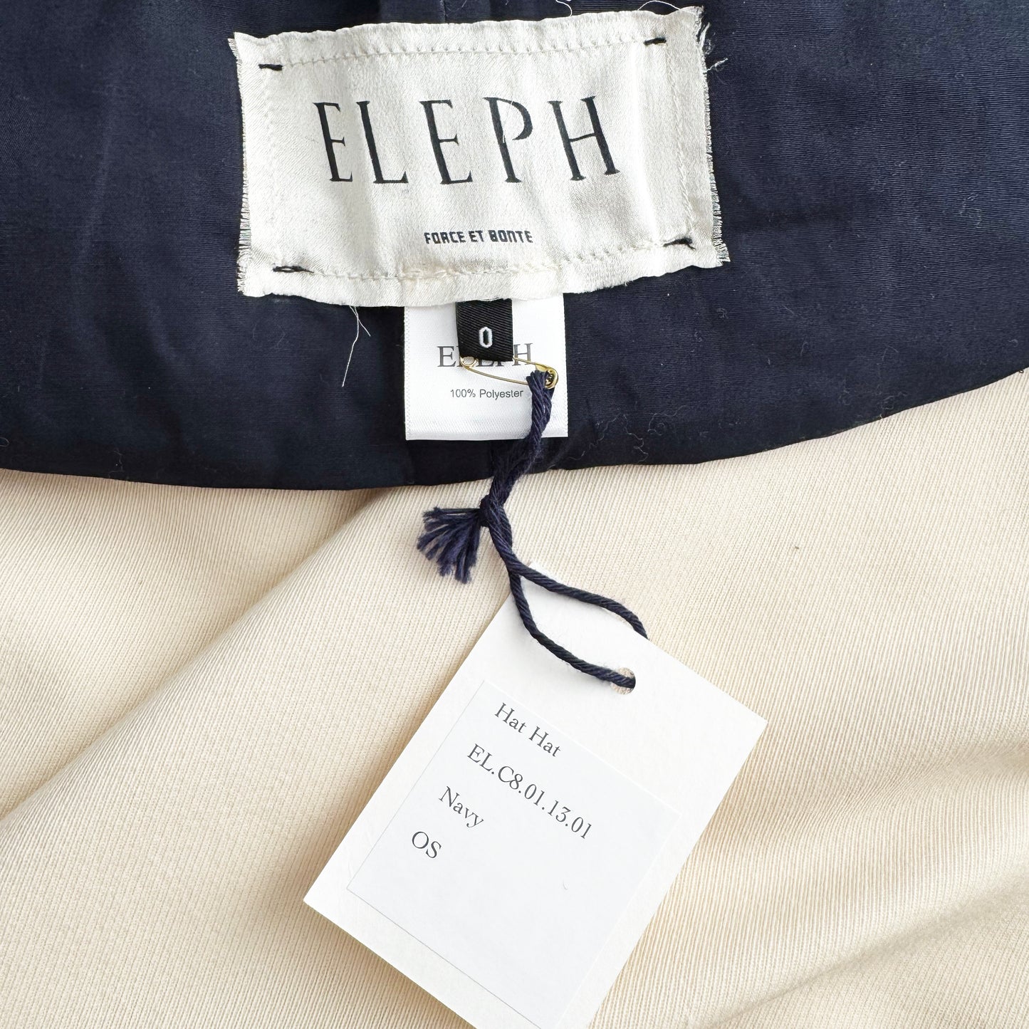 Eleph Satin Hood in Navy
