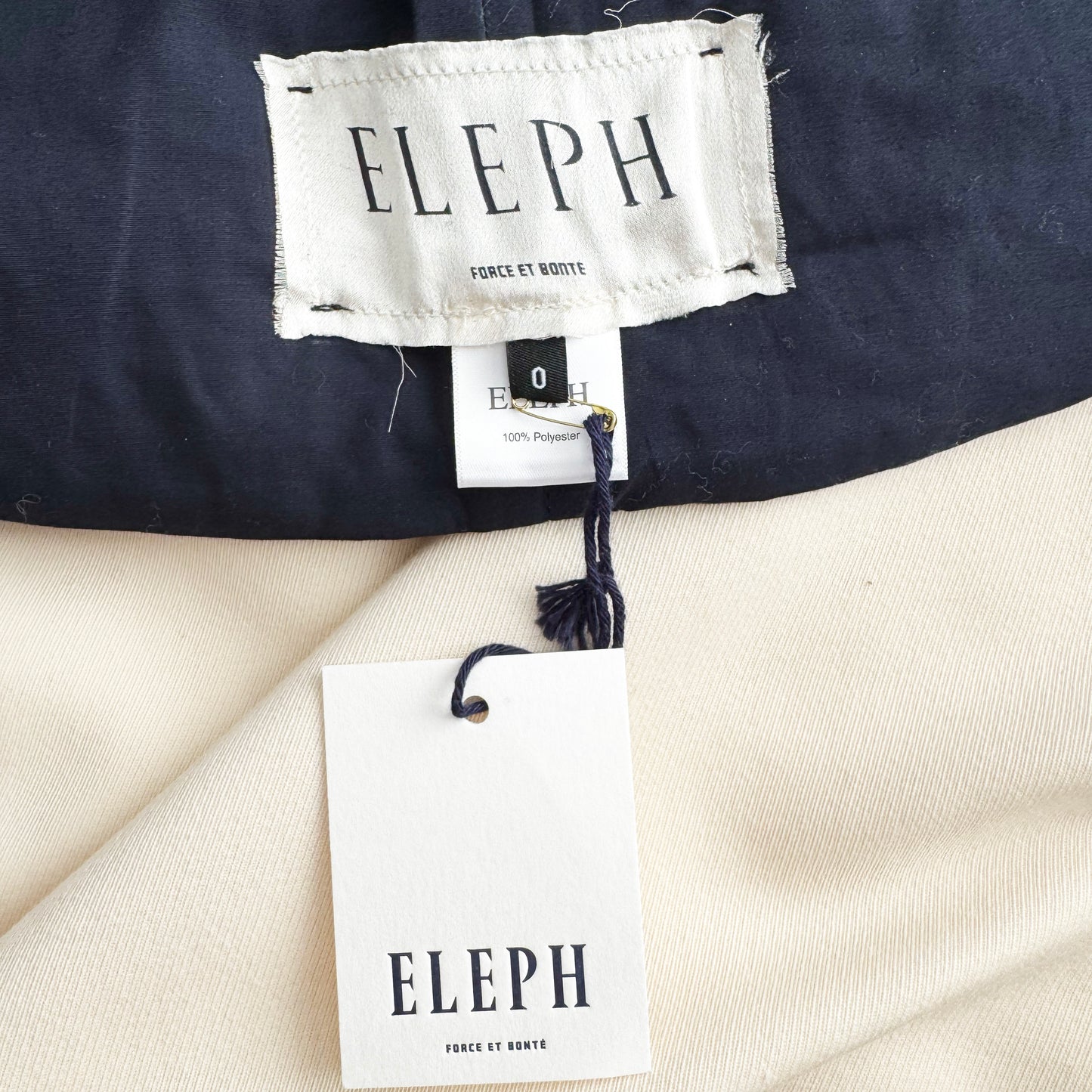 Eleph Satin Hood in Navy