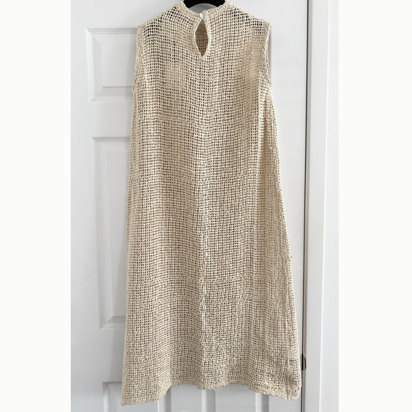 Eleph Netted Silk Dress in Ivory, size Small