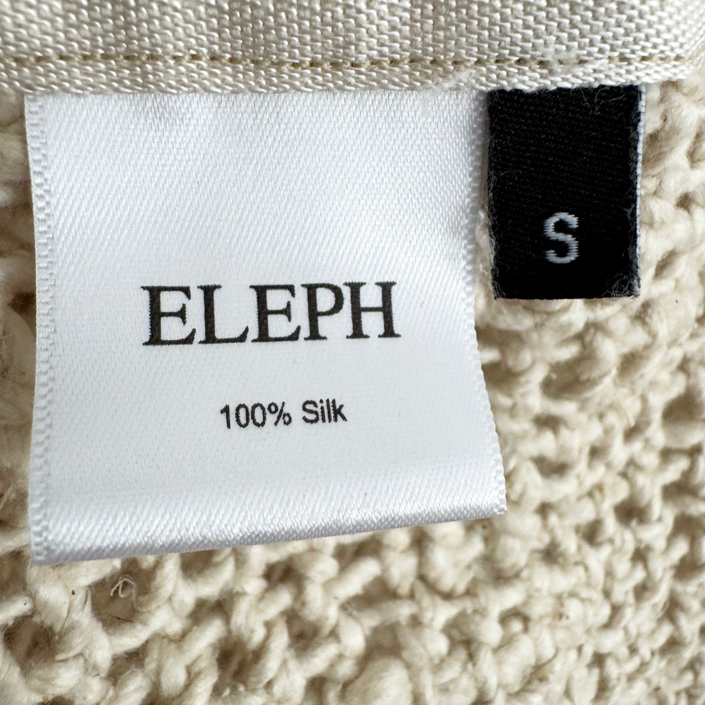 Eleph Netted Silk Dress in Ivory, size Small