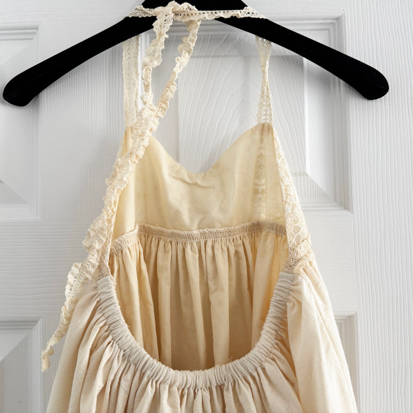 ** KIDS ** Elestory "Antique Lace" Halter Dress in Ivory, size 10/12 years