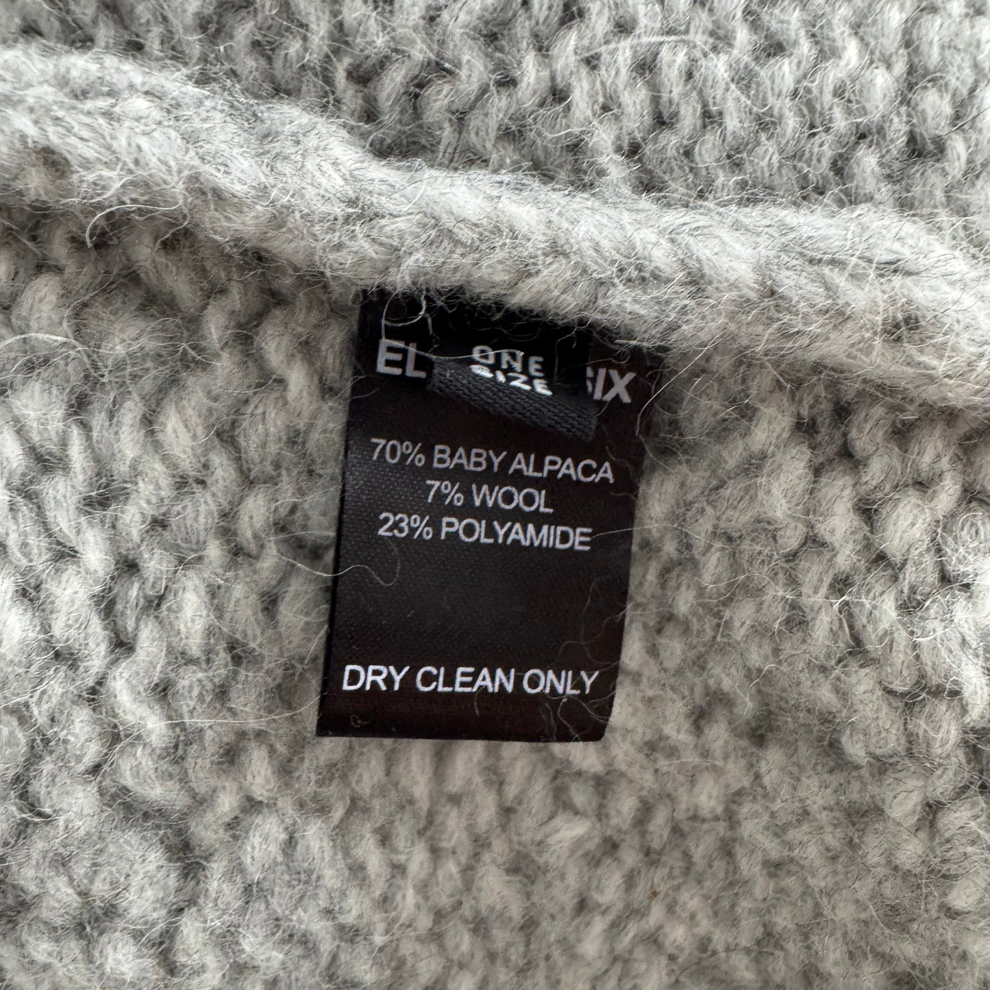 Eleven Six Alpaca Cardigan in Grey, One Size Only (fits S-M)