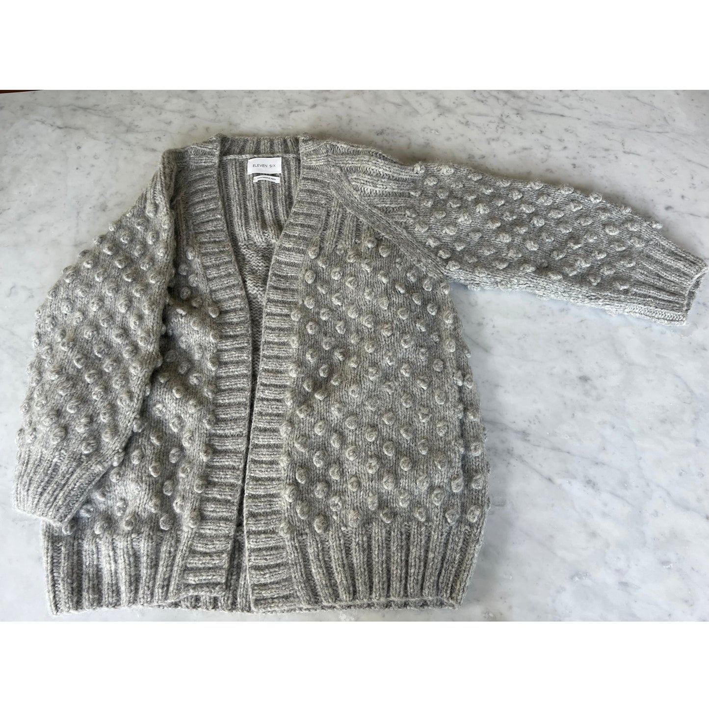 Eleven Six Alpaca Cardigan in Grey, One Size Only