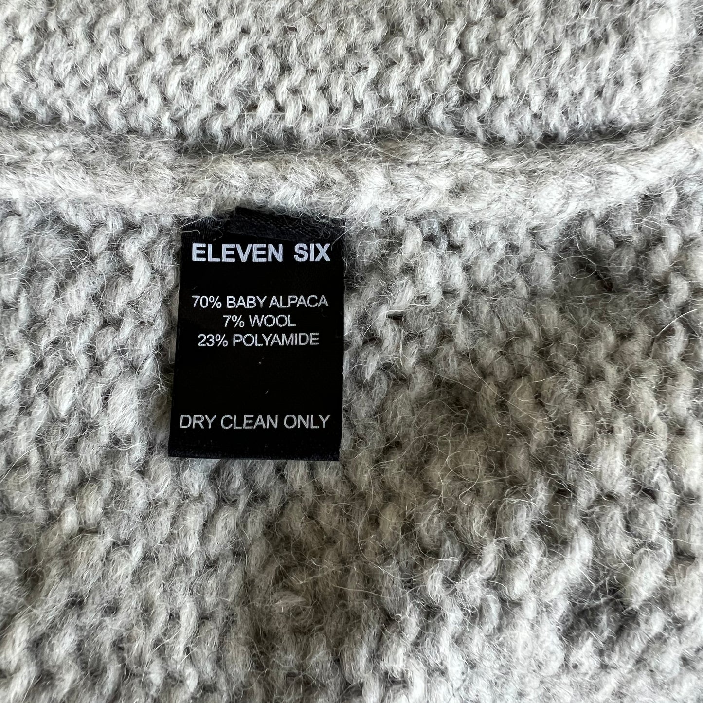 Eleven Six Alpaca Cardigan in Grey, One Size Only